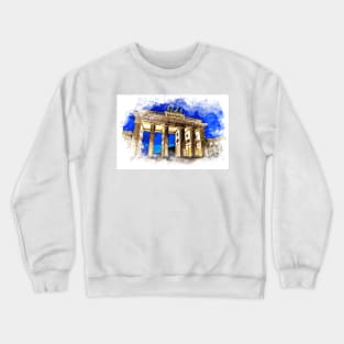 Berlin Germany Watercolor Landscape Art / Deutschland Crewneck Sweatshirt